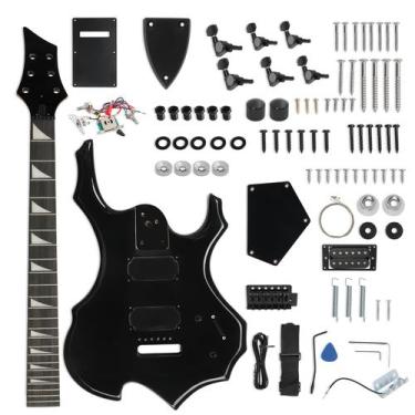 Imagem de Kit de Guitarra Elétrica Ktaxon DIY 6 Cordas Braço de Maple Preto