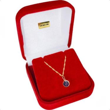 Imagem de Cordão Feminino em Ouro 18k 750 50cm Ponto De Luz Zircônia 6mm - B2BAG