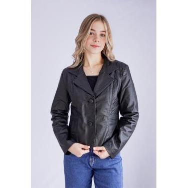 Imagem de Jaqueta Blazer Curto - Office  - Casa Do Couro, GG, Preto