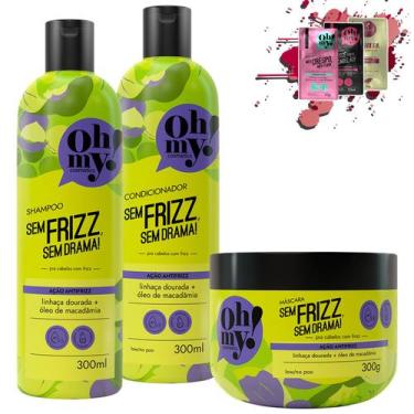 Imagem de Kit Oh My Sem Frizz Sem Drama 300ml 3 Itens - Oh My Cosmetics