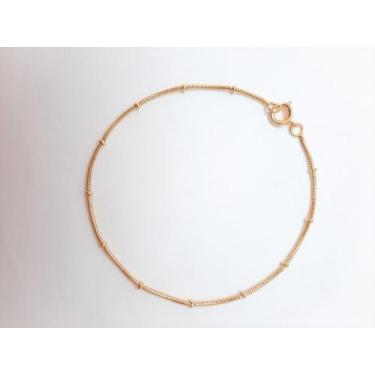 Imagem de Pulseira Mini Bolinhas Banhada a Ouro 18k Feminina - GARIMPO