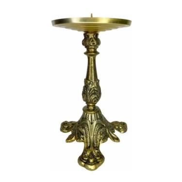 Imagem de Castiçal Candelabro Suporte P/ Vela C/ Pino Dourado/envelhe - Paludo A