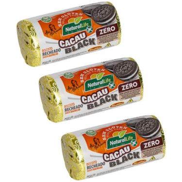 Imagem de Biscoito Cacau Black Recheio de Baunilha Zero Açúcar S/ Glúten Vegano 