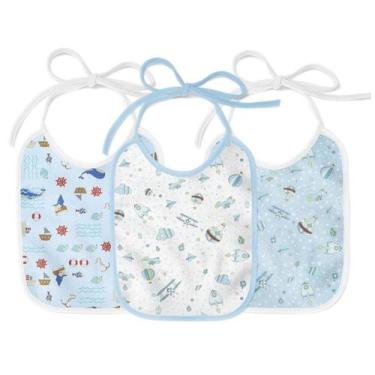 Imagem de 3 Unidades Babador Impermeável Algodão Karinho Enxoval Bebê Infantil A