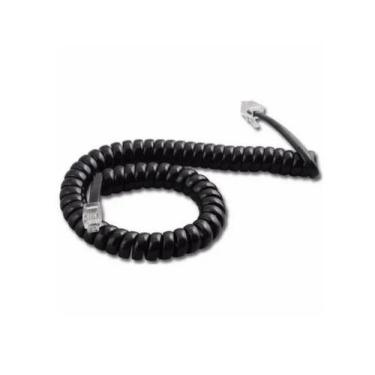 Imagem de Kit 5 cabo aspiral preto para telefone espiral - DIVERSAS