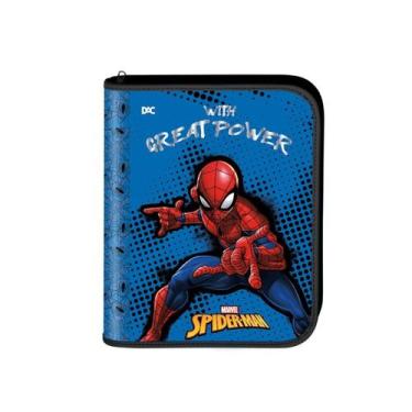 Imagem de Fichário Universitário Dac Homem Aranha 48 Fls 267mm x 328mm com Zíper