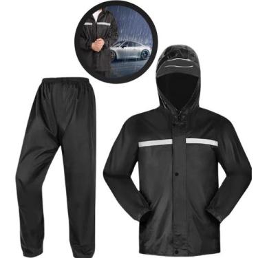 Imagem de Capa De Chuva Motoqueiro Motoboy Moto Conjunto Impermeável Reforçada C