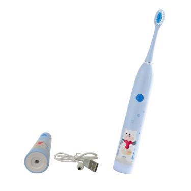 Imagem de Escova Dental Eletrica Infantil Recarregavel 6 Velocidades Lingua Gengiva Limpeza Oral Profunda Higiene Bucal