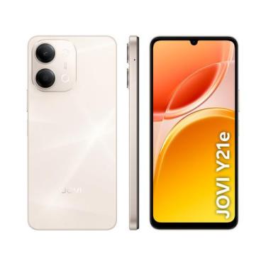 Imagem de Smartphone JOVI Y21e 128GB 4GB RAM Dourado 6,74" Câm. 50MP Selfie 5MP,