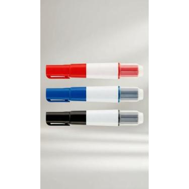 Imagem de Kit 3 Marcadores Quadro Branco Ponta Média Recarregável - Congratulati