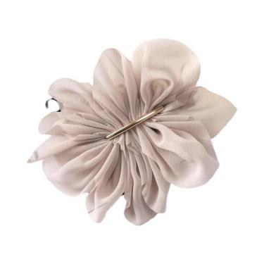 Imagem de Presilhas De Cabelo Grandes Femininas Para Primavera, Em Metal Com Flo