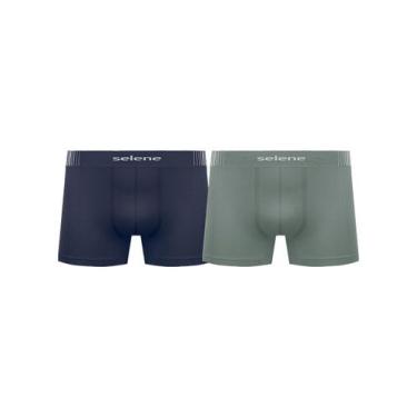 Imagem de Kit/2 Cueca Boxer Selene 12150.001 Infantil Sem Costura Algodão T. M/E