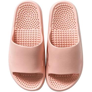 Imagem de Chinelos de massagem chinelos femininos e masculinos chinelos de banho de praia confortáveis ​​chinelos anti-derrapantes para aliviar a dor nos pés.-Cor de rosa_40-41