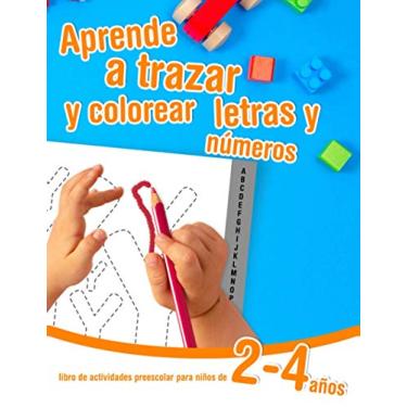 libro para colorear para niños letras y números: Alfabeto de