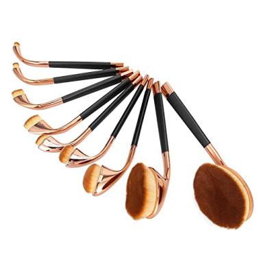 Imagem de Pincéis de maquiagem, suprimentos de maquiagem Pincéis de escultura em pó Conjunto de pincéis de maquiagem profissional para casa para mulheres.(AW01 ouro preto alça)