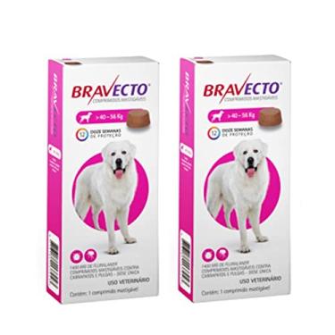 Imagem de PetLab Kit Bravecto Anti Pulgas E Carrapatos - Comprimido Mastigável 1400 Mg - Para Cães Com 40-56Kg - Pack Com 2 Unidades