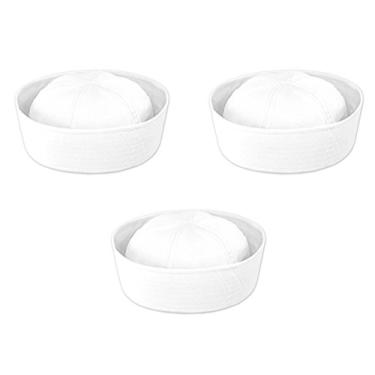 Imagem de Beistle S60755AZ3 Chapéus de marinheiro de 3 peças, branco