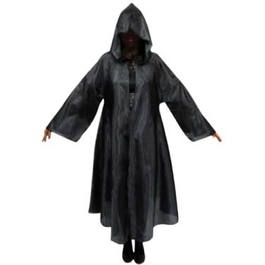 Imagem de Fantasia de Mago Halloween Capa da Morte com Capuz Pânico Adulto