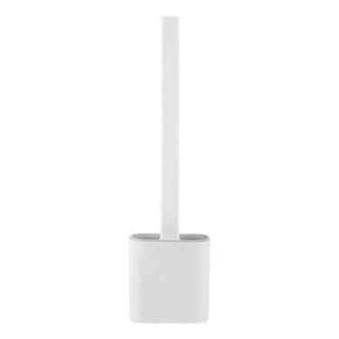 Imagem de Escova Sanitária Cerdas Silicone Limpa Vaso+ Suporte Parede