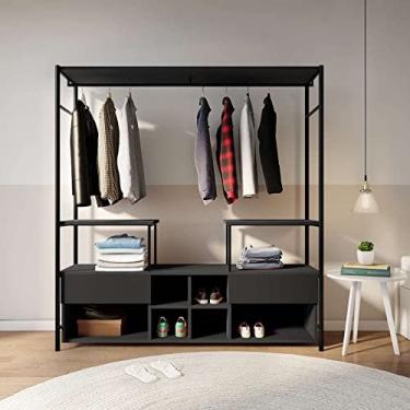 Imagem de Guarda-Roupa Closet Modulado Lugo Casal 2 GV Preto