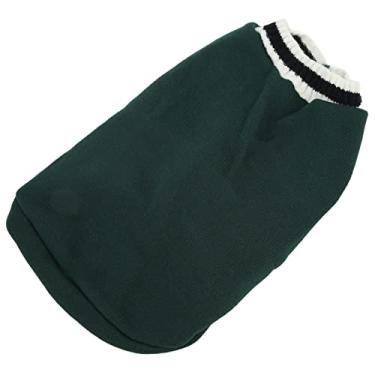 Imagem de Suéter de cachorro, suéter de animal de estimação requintado estilo campus para outono e inverno(Verde, M)