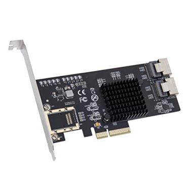 Imagem de Syba Placa de expansão SATA III de 8 portas não-RAID PCI-e x4 suporta FreeNAS e ZFS RAID – Inclui cabos de saída Mini SAS para SATA (SI-PEX40137)