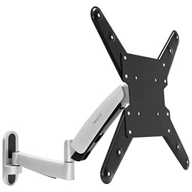 Imagem de Mount-It! Suporte de parede de TV de altura ajustável com contrapeso – Movimento completo articulado com braço de mola a gás – prata
