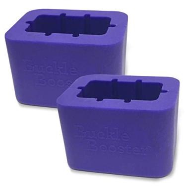 Imagem de Fivela Booster livre de BPA para cinto de segurança de carro – levanta o seu cinto de segurança para fácil alcance – pare de pescar para cintos de assento enterrados – Receptáculo de suporte para fivela sem complicações – com adesivo infantil (pacote com 2)