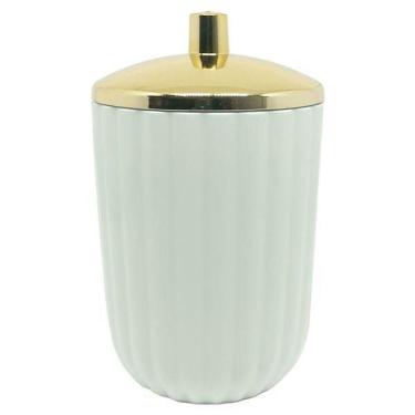 Imagem de Porta Algodão/Cotonete Canelatta Branco