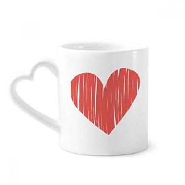 Imagem de Caneca de Dia dos Namorados de grafite, de café de cerâmica, copo de coração de vidro
