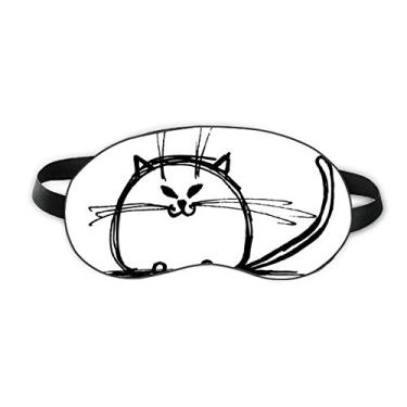 Imagem de Capa de sombra macia para olhos de dormir com sorriso de gato pesado encaracolado