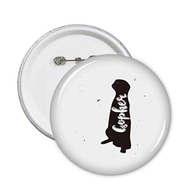 Imagem de Broche de girafa preto e branco animal alfinetes emblema botão decoração acessório 5 peças