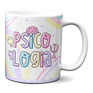 Imagem de Caneca Psicologia Profissão Psicóloga Presente Criativo (Branca)
