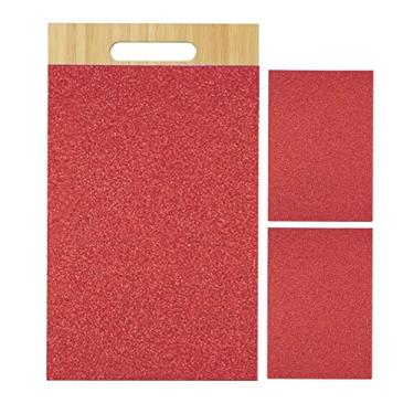 Imagem de Bothyi Almofada de arranhar para cães, lixa de unhas, de madeira, 37 x 22 cm, brinquedo interativo, arranhador de unhas para cães, gatos, suprimentos para animais de estimação, vermelho