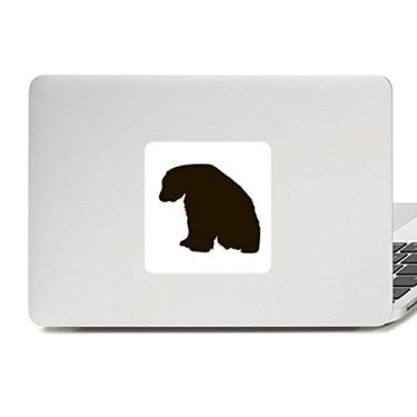 Imagem de Adesivo de vinil preto urso polar animal retrato paster laptop decoração PC
