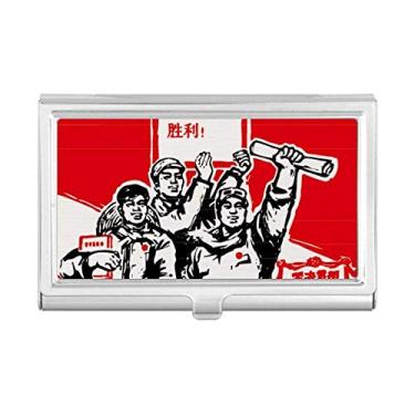 Imagem de Porta-cartões de visita Mao Masses - Livro de papel e presidente vermelho