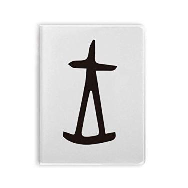 Imagem de Caderno de anotações de osso com sobrenome chinês Wang capa de goma Diário capa macia