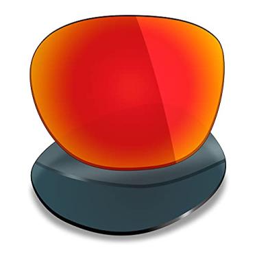 Imagem de Mryok Lentes de substituição polarizadas para Oakley Latch Asian Fit (AF) - Vermelho fogo