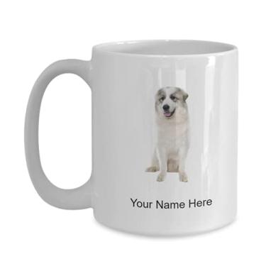 Imagem de Caneca de cachorro pireneano personalizada - Caneca de café para os amantes de cães pireneanos, ideia de crianças que amam - Caneca de café de 425 g