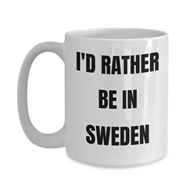 Imagem de SpreadPassion Caneca de café da Suécia - Caneca de café de 445 ml