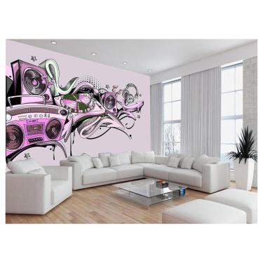 Imagem de Papel De Parede 3D Musica Toca Fita Retrô Tape 3,5M Mus55