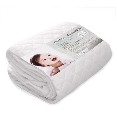 Imagem de Protetor Colchão Impermeavel Berço Padrão Americano Anti Xixi Bebe Capa Protetora Segura Branca