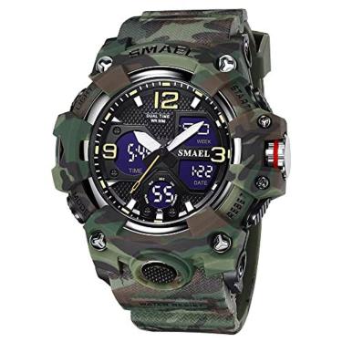 Imagem de Relógio Masculino Multifunções Esporte Militar à Prova d`água com LED, Alarme e Cronômetro