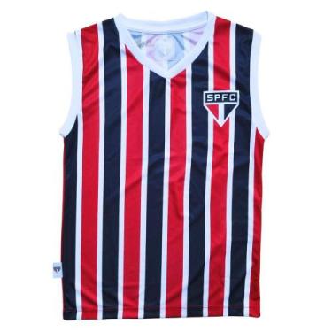 Imagem de Camiseta Infantil São Paulo Regata Listrada Oficial - Revedor