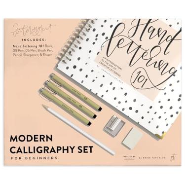 Imagem de Modern Calligraphy Set for Beginners: A Creative Craft Kit for Adults Featuring Hand Lettering 101 Book, Brush Pens, Calligraphy Pens, and More