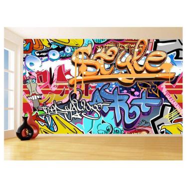 Imagem de Papel De Parede 3D Arte Graffiti Mural Grafite 3,5M Tra131
