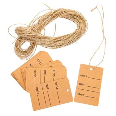 Imagem de EXCEART Tag Corda De 200 Unidades etiqueta de preço manuscrita tags de string para preços etiquetas de preço graváveis Etiqueta de suspensão etiquetas de roupas rótulos etiquetas de joias