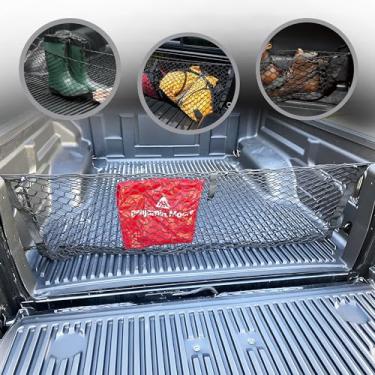 Imagem de Rede de carga estilo envelope de caminhão para Jeep Gladiator Sport com forro de plástico 2020-2025 - Organizador de cama de caminhão premium - Organizador de transporte de veículo para Jeep Gladiator