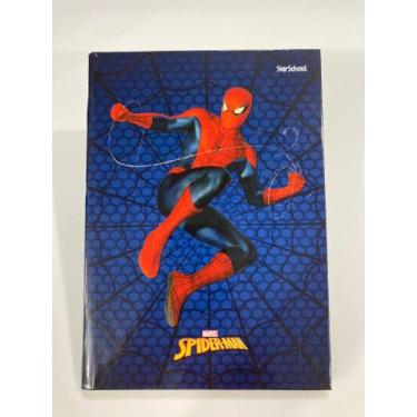 Imagem de Caderno 1/4 Brochura Spider Man 80 Folhas Capa Dura Jandaia 73228 Sort