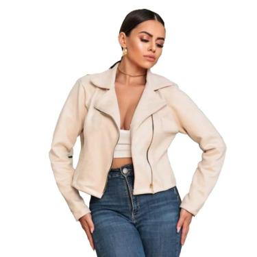 Imagem de Jaqueta Suede Camurça Feminina Estilosa Donna Martins-Feminino